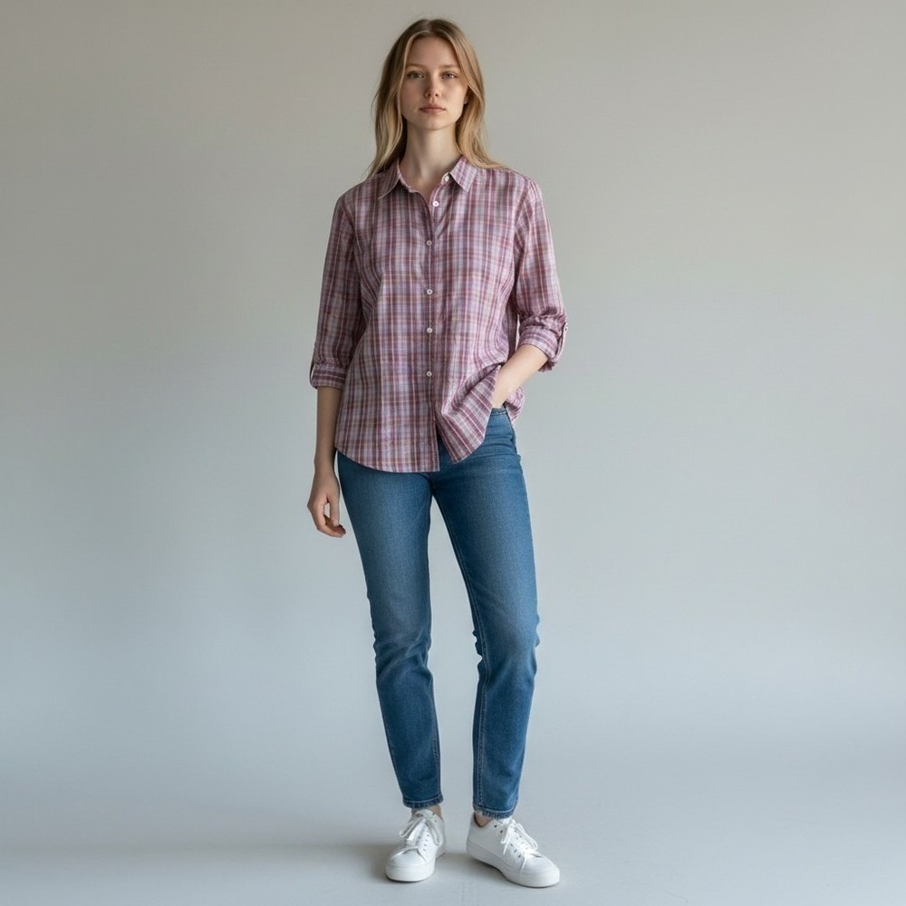 NWT lot 3 L.LBean Girls Wrinkle Free CTN Button Down preppy Shirts RTL $49.95 M
